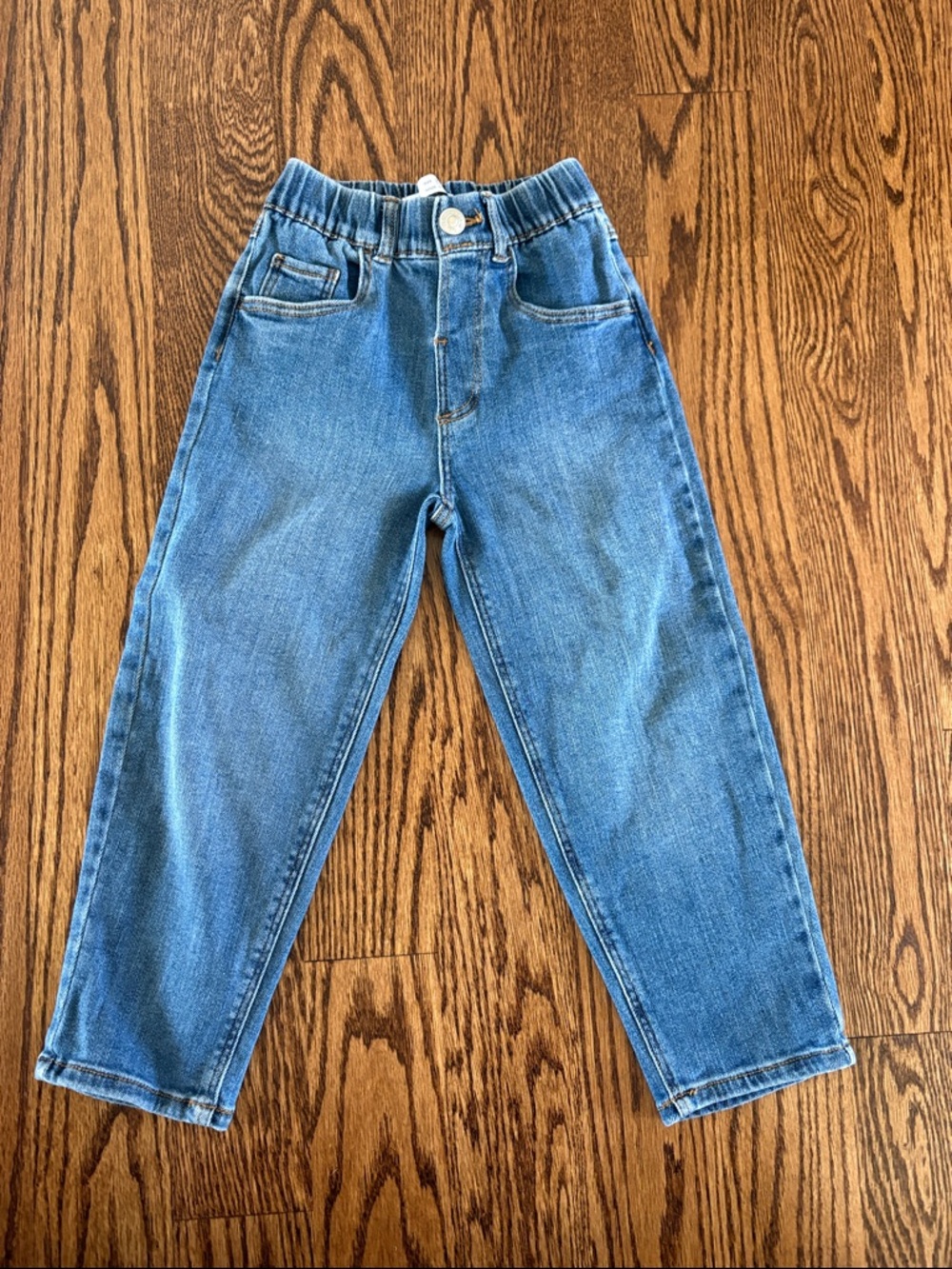 Zara Kids Blue Denim Jeans - Elastic Waist w/ button